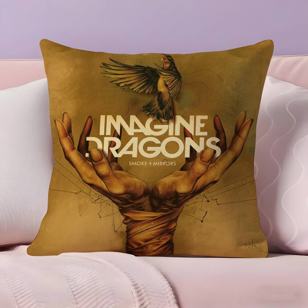 L-Imagine D-Dragons Kissenbezug Ultraweiches Hautfreundliches Gewebe Wolkenähnlicher Komfort & Verdeckter Reißverschluss