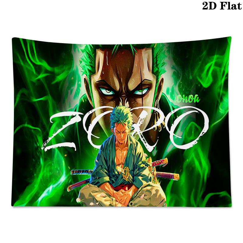 Roronoa Zoro Wall Tapestry Aesthetic Wall Hanging Printed Fabric Blanket Decorative Tapestries for Bedroom Living Room Home Decor