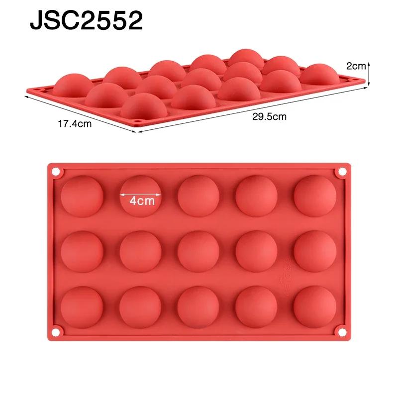 SJ 9 Types Half Sphere/Flat Round Silicone Mold Cake Decorating Tools Silicone Mold Chocolate Cookies Sandwich Bakeware