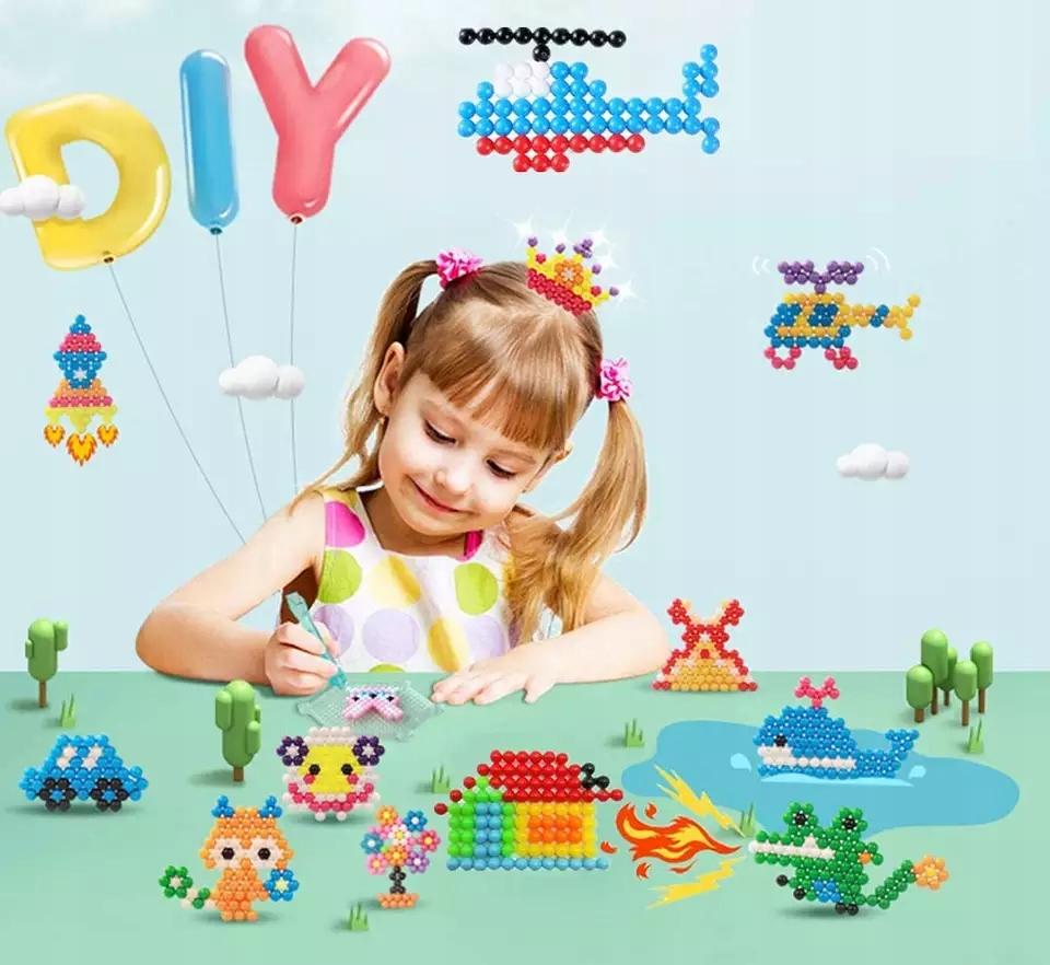 Aquabeads vízgyöngy kezdőkészlet 3600 db-os sablonok eszközök