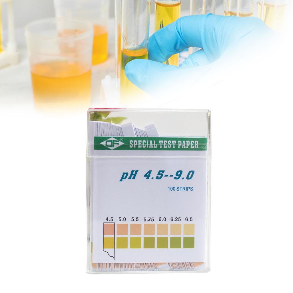 PH Test Paper 2 Color 4.5‑9.0 Quick Testing 100 PH Monitoring Strips with Colour Card for Water