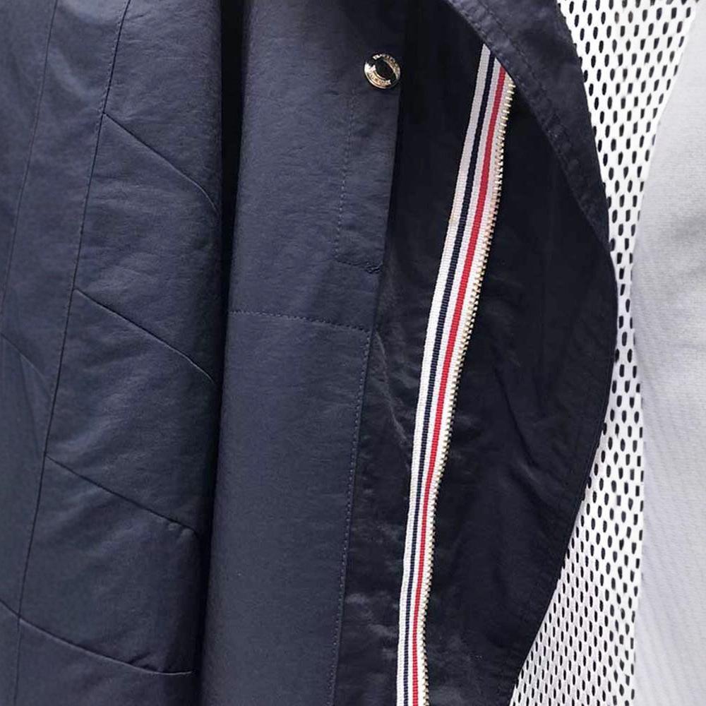 Double Zipper Jacket Men's Loose Hooded Spring and Autumn New Korean Style Windbreaker Casual Versatile Handsome Thin Jacket