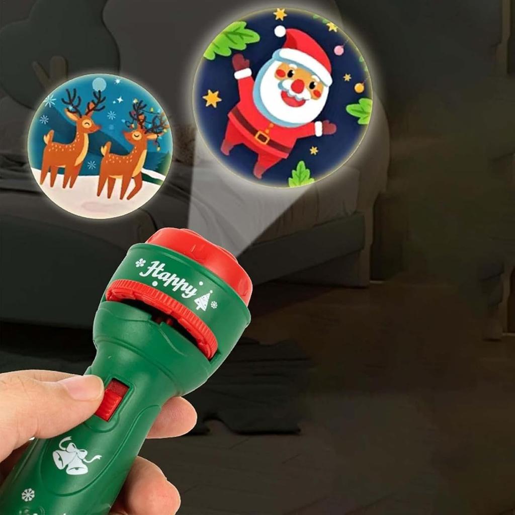 Flashlight Projector Lifelike 24 Kinds Of Design Education Santa- Claus Christmas Tree Christmas Toys Gifts