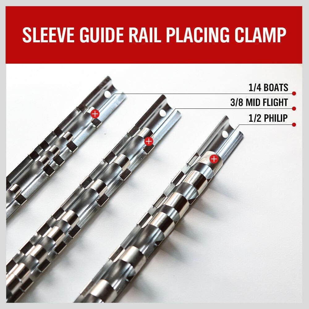 Socket Organizer Set, SEDY 3-Piece Metal Socket Holders/Socket Sliding Rail, 1/4-Inch, 3/8-Inch, 1/2-Inch