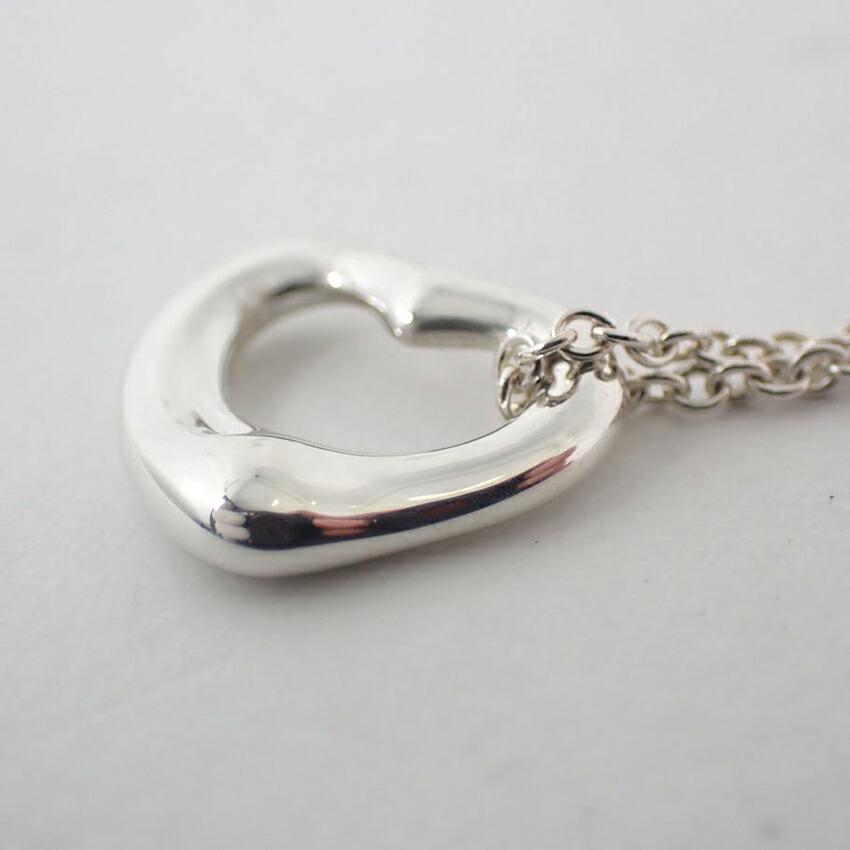 [Used] TIFFANY/Tiffany 925 Open Heart Pendant/Necklace/j88-2