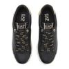 Emporio Armani Leather Round Toe Lace-Up Low-Top Sneakers With Gold Accents Men sneakers Black X8X179XK383T677