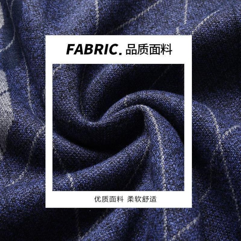 Men's Winter Knit Fleece Sweater Vest Retro Sleeveless V Neck Pullovers Sweater Knitwear Plaid Man Clothes Warm Bottoming Vest