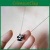 Copper Panda Animal Necklace With Cross Chain For Stylish Womens Accessories