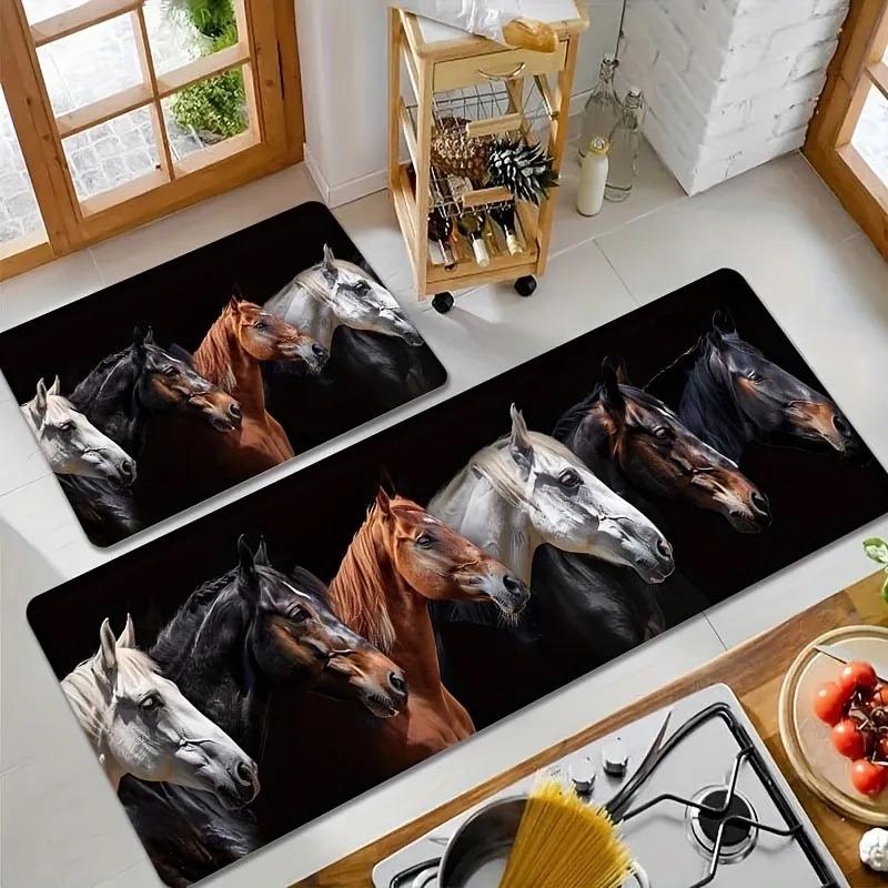 1PC Cute Dog Pattern Kitchen Rugs Non-Slip Home Door Mats Pop design Bathroom Rugs Bath Mat Carpet for Home Sink Laundry Decor