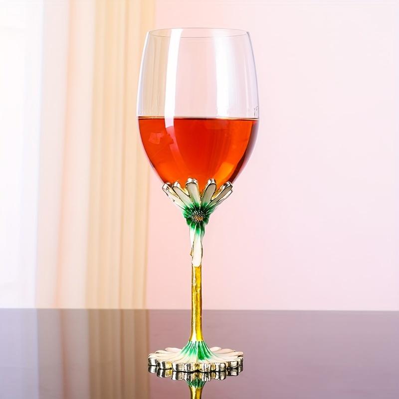 

Элегантный цветочный бокал для красного вина ручной работы из стекла в форме хризантемы, бокал для вина, белое вино зелёный