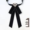 Korean Retro Bow Tie & Pearl Brooch - Women's Uniform Accessory