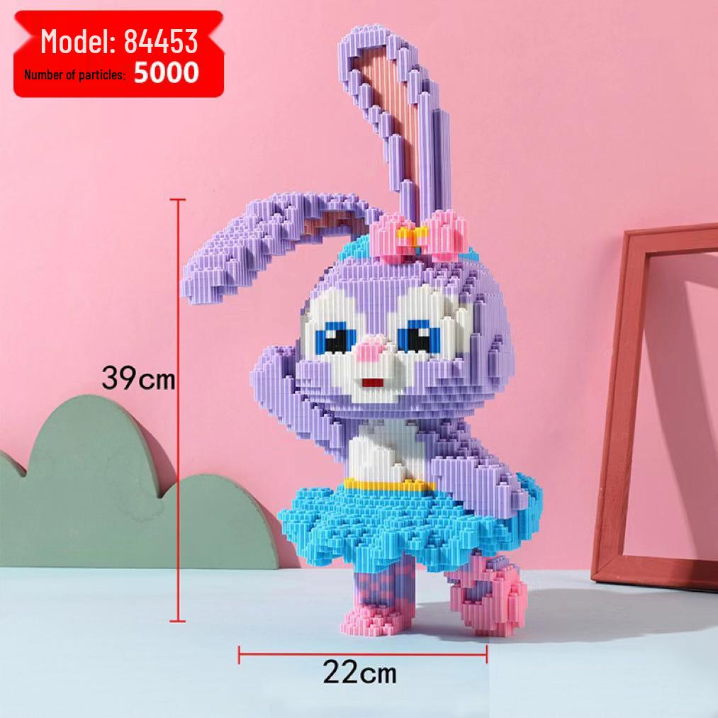 Girls' Compatible Lego: Violent Bear Building Block Series - Educational Micro-Block Interlocking Toys & Gifts