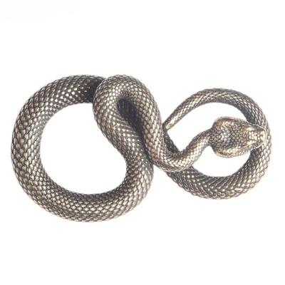 1XRetro Rame Serpente Boa Ornamento Decorazione Tea Pet Figurine di Animali Antichi Miniature Scrivania Soggiorno Decorazione della Casa Accessori