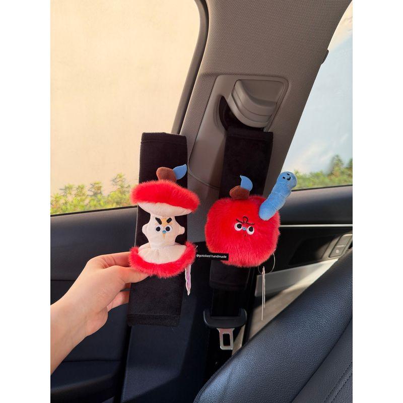 Gotobed Peaceful Fruit Scented Apple Car Seatbelt Shoulder Pad Good Luck Red Apple Plush Toy Anti-Strangling