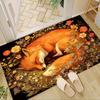 Fox Print Area Rugs Non-Slip Flannel Carpets for Home Living Room Kitchen Bedroom Rug Machine Washable Floor Mat INS