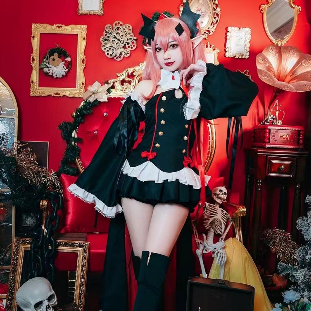 Seraph Of The End Owari no Seraph Krul Tepes Cosplay Costume Uniform Wig Cosplay Anime Witch Vampire Halloween Costume For Women