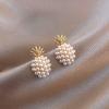 High-End Pearl Style Pineapple Stud Earrings