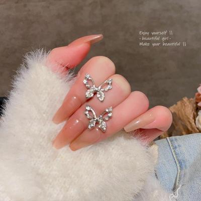 Schmetterlings-Diamant-Ohrringe aus 925er Silber – Luxuriöses High-End-Design für Damen