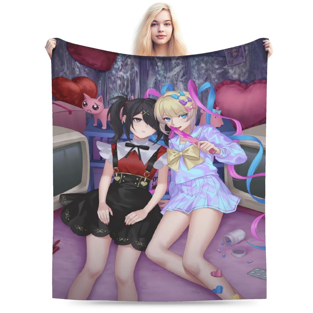 Needy Streamer Overload Blankets Soft Warm Street Trend Plush Throw Blanket For Kids Home Decor Flannel Bedspread Bed Cover