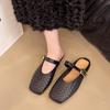 Fashion New Women Flats Autumn Square Toe Mary Jane Shoes Low Heels Designer Ballet Flats Sneakers Women Comfortable Elegant Loafers