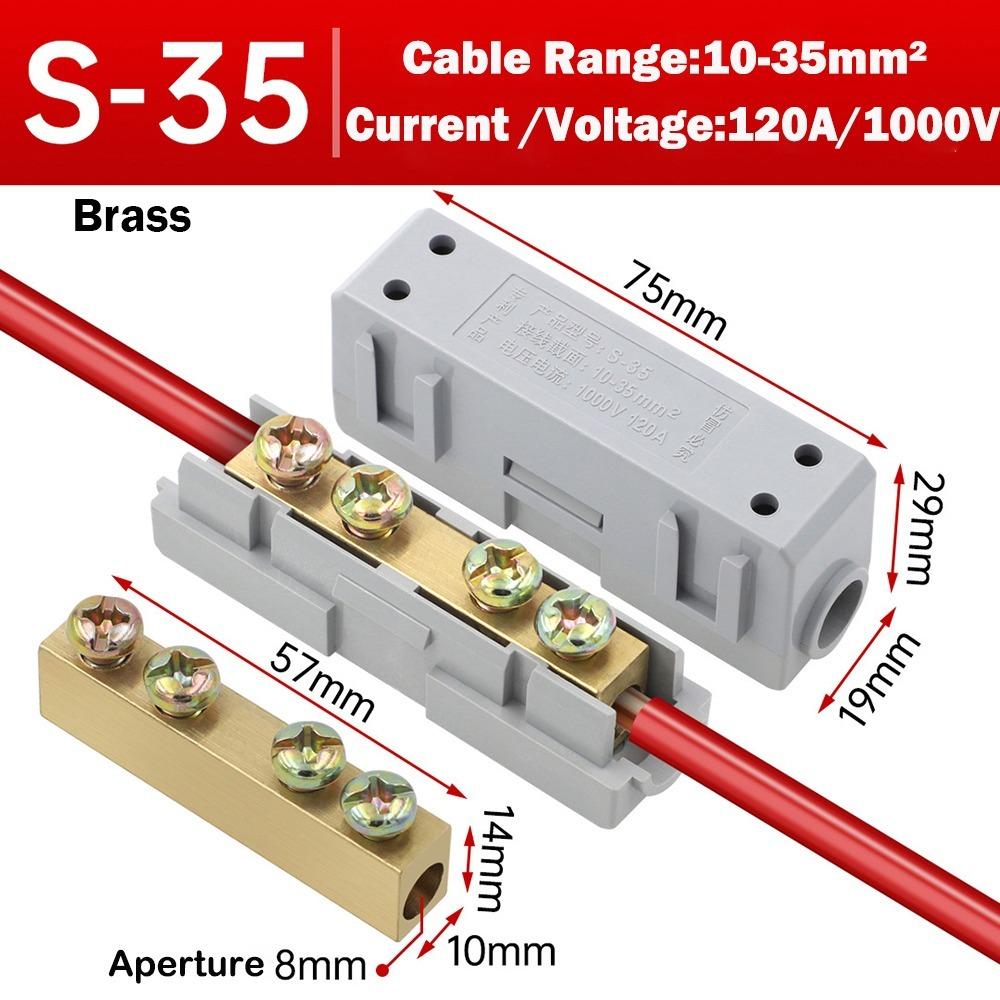 New Spliceable High Power Splitter Brass Reusable Quick Terminal Block Wire Connector Electrical