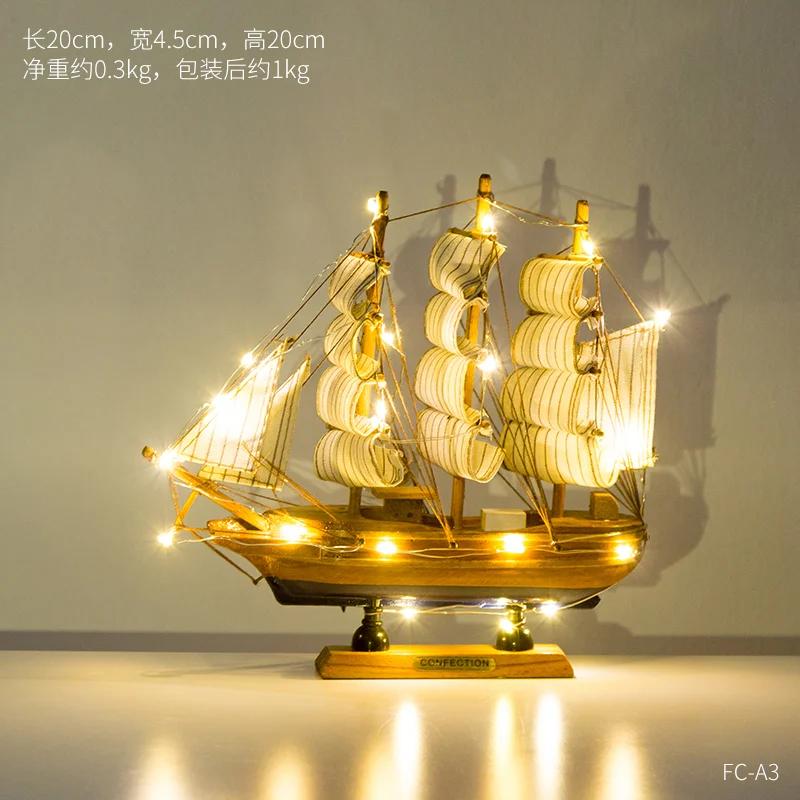 Creative Sailing Model Figurines Living Room TV Cabinet Wine Cabinet Office Table Miniatures Luxury High-end Decor Statua FYFM