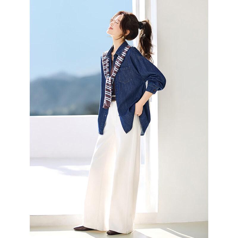 Loose Fit Denim Shirt Jacket