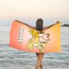 1pc Lion King3 Beach Towel with Custom Name, Beach/Swimming/Bath/Picnic/Camping Towel, Suitable for Seaside Beaches