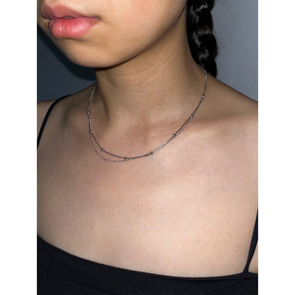 Layered Jung Collection Double Necklace_Silver