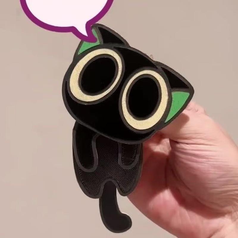 

1/3Pcs Cartoon Anime Peripherals Luo Xiaohei Keychain Cute Black Cat Rocking Acrylic Keychain For Backpack Decor Accessories