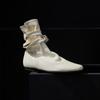 Fashion 2026 Autumn Winter Soft Leather Split toe Tabi Women Ankle Boots Fashion Zip Thick High heels Chelsea Chunky Shoes Short Booties