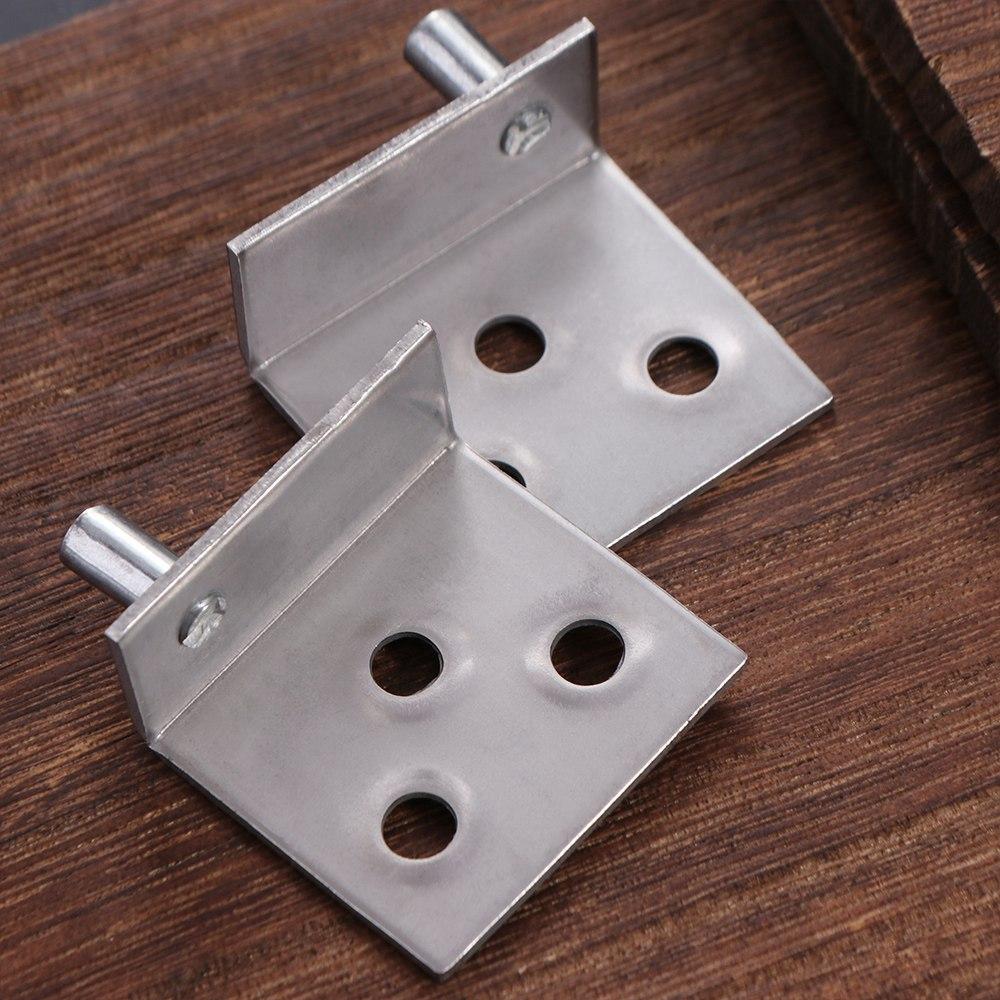 2pcs Stainless Steel Concealed Shaft Multifunction Upper Lower Hinge Clips  Furniture