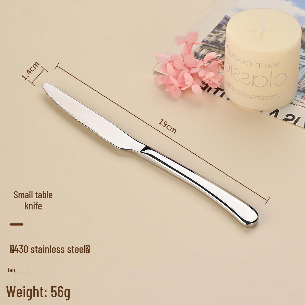 Premium 304 Stainless Steel Cutlery Set: Knife, Fork, and Spoon for Steaks - Perfect for Restaurants and Hotels
