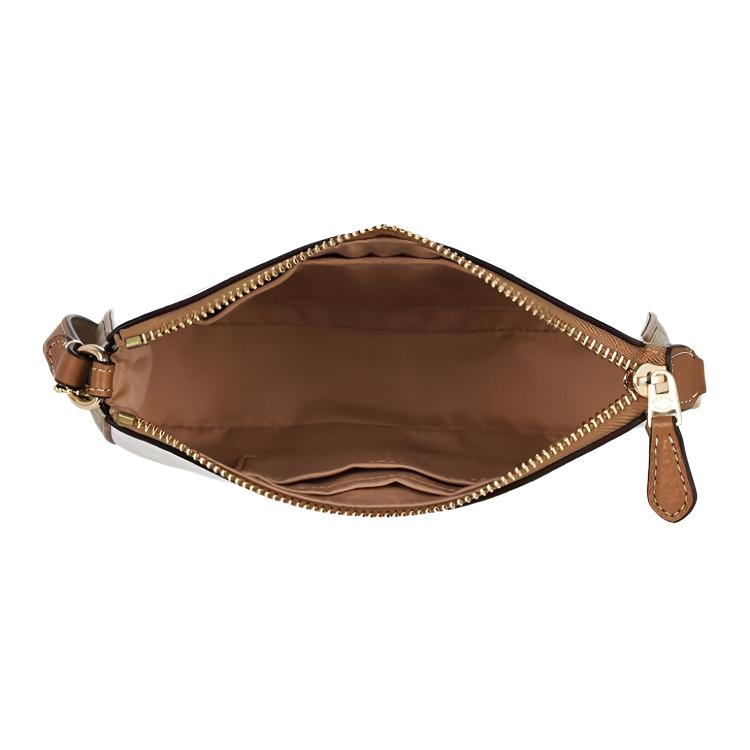 Coach Nolita 19 Metallic Logo Classic Print Faux Leather Mahjong Bag Women Shoulder Bag White Glacier-White CA444-IMRFI