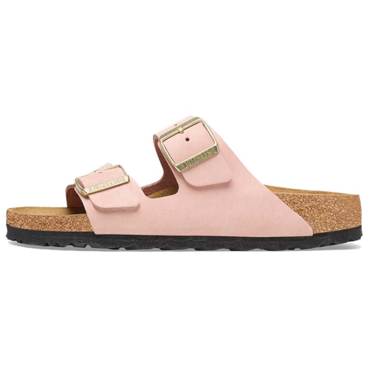 Birkenstock Arizona Suede Open-Toe Double Buckle Sandals Unisex Sandals Pink 1027651 37