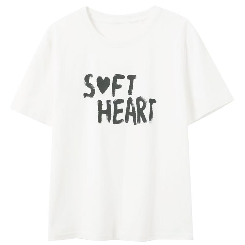 Sancai Letter Print Loose Fit T-Shirt M