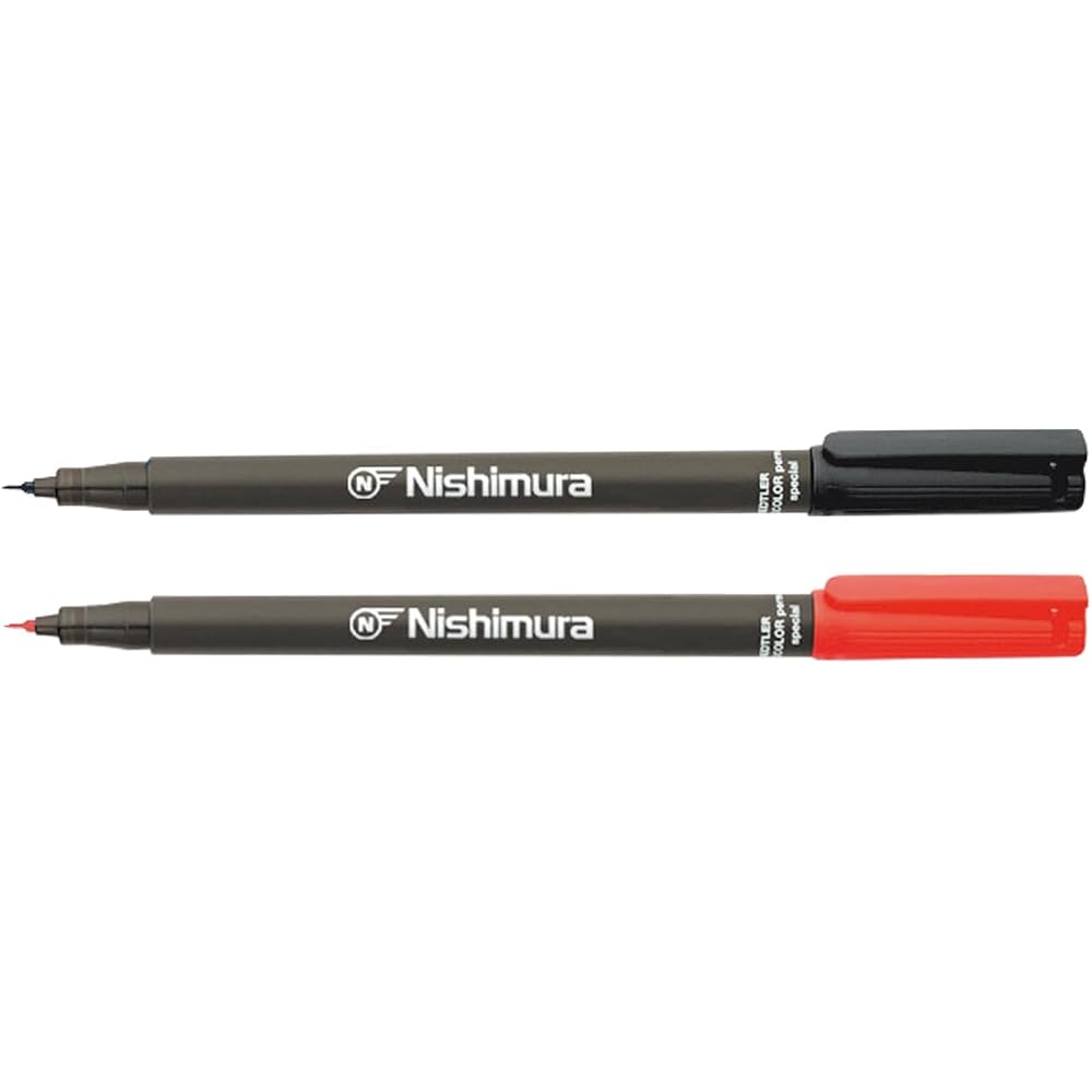 San Nishimura (San Nishimura) Staedtler fine print set (black/red) marker pen