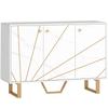 Sideboard Storage Cabinet, Modern Storage Cupboard with Adjustable Shelves and Metal Legs for Living Room, Kitchen, Dining Room, Entryway