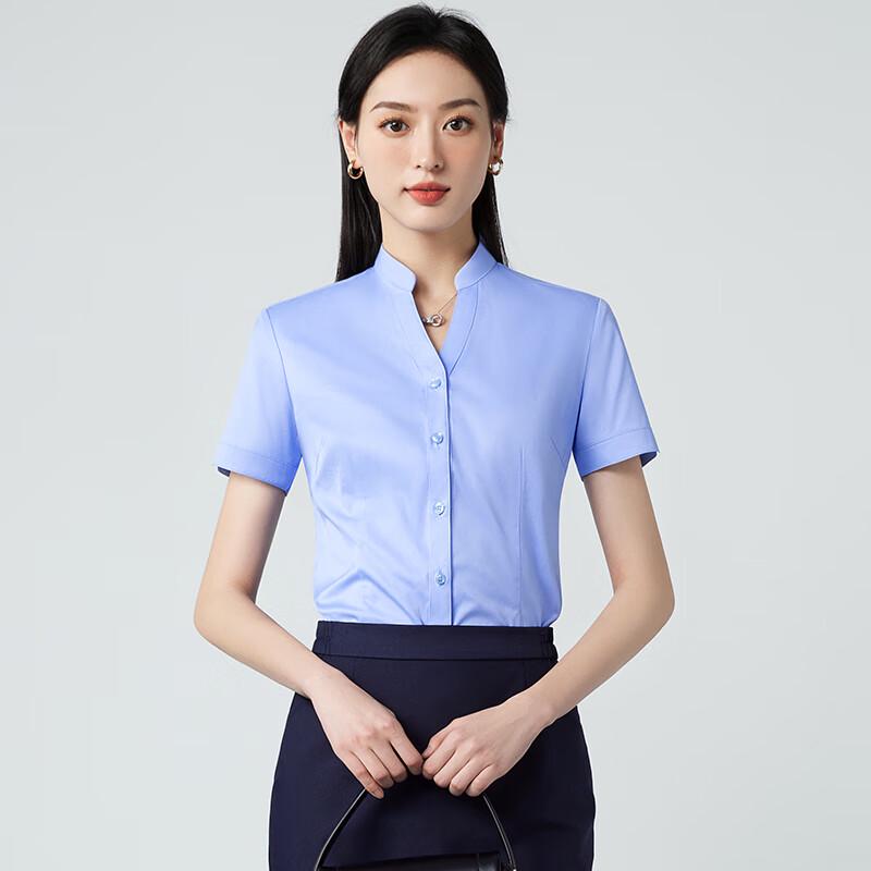 Women s V-Neck Short Sleeve Commuter Blouse S