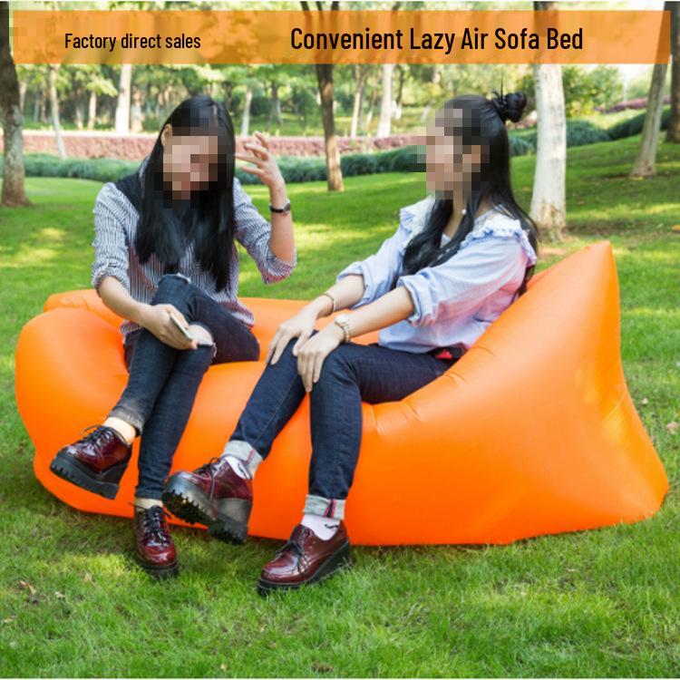 Canapea Gonflabilă de Exterior Lazy - Sac de Dormit Portabil și Pliabil în Stil Pernă