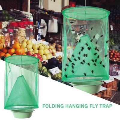 1-10PCS Fly Traps Outdoor Insect Catcher Killer Pest Control Reusable Hanging Flytrap Cage Net Traps Garden Hanging Fly Catche