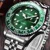 Herrenmode Edelstahl Quarz Datum Armbanduhr