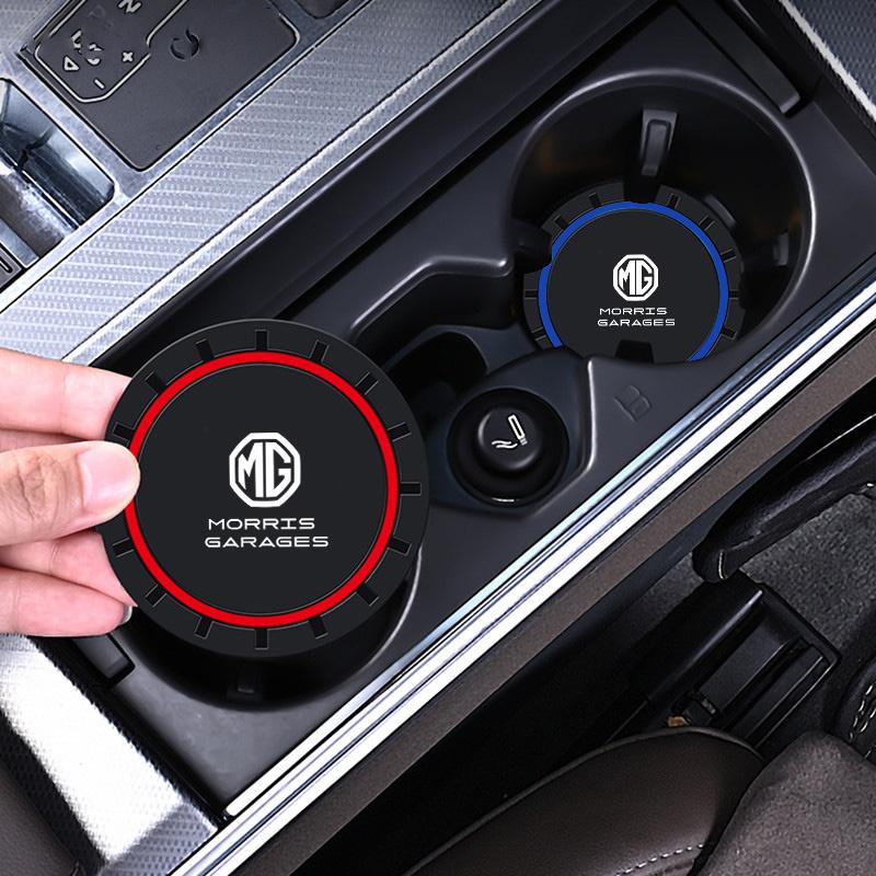 Silicone Car Coasters Water Cup Slots Non-Slip Mat Drink Pads For MG Morris Garages 6 3 5 7 TF ZR ZS HS GT EV Astor One GS V80 JHE6