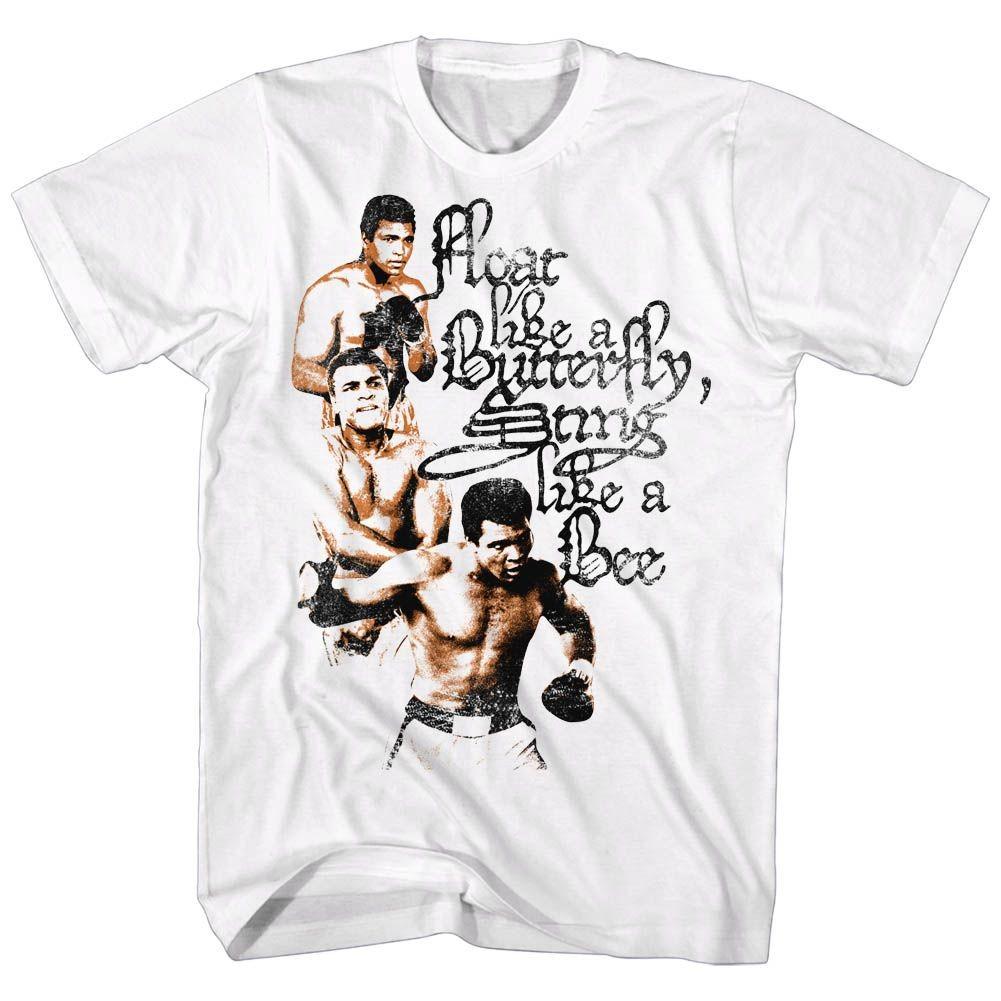 Muhammad Ali 3 Poses White Icon Shirt S