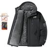 Men's Windproof Fleece-Lined Hooded Jacket: Warm, Thick Cotton Coat for Winter and Outdoor Activities
