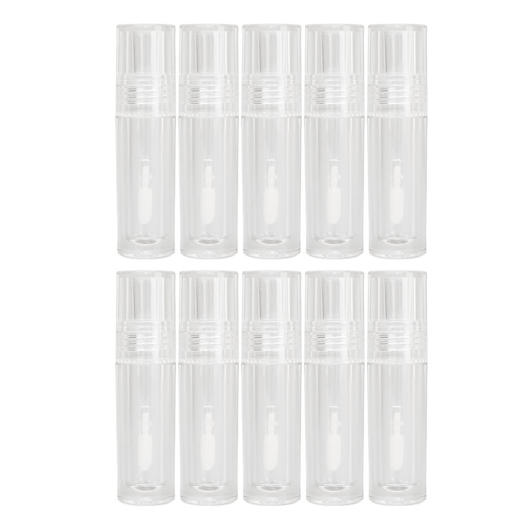 10pcs Empty Lip Gloss Tube Transparent Leakage Proof Refillable Lip Glaze Bottle for Lip Cosmetic