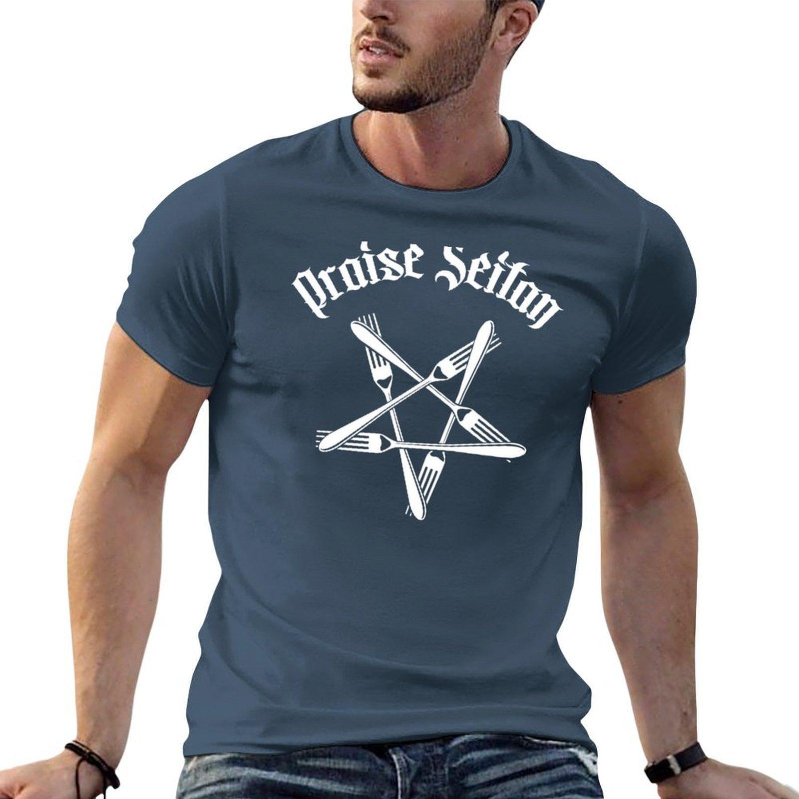 Praise Seitan  Go vegan 12 white TShirt t shirt personalised man t shirts cotton TShirt S