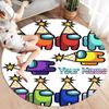 Among Us Custom Name Round Area Rug,Carpet Rug for Living Room Bedroom Sofa Playroom Decor,Non-slip Floor Mat