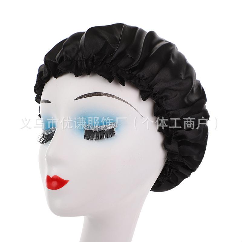 Women's home nightcap high-end satin shower cap mulberry beauty satin hair care cap bag head
