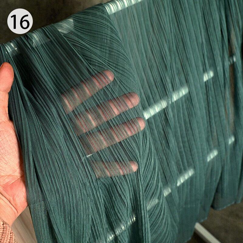 Organ Pleated Mesh Lace Fabric Crumpled Tulle Net Fabric Wedding Organ Skirt Dress Costume Curtains Handmade DIY Craft Material